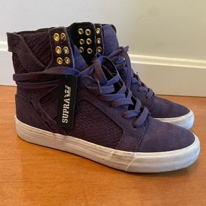 Supra Skytop Purple Gold White M 5 / W 7.5